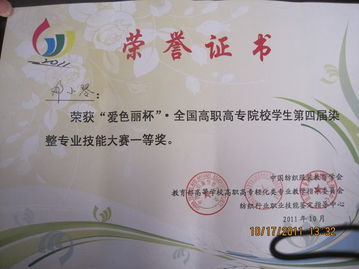 全國高職高專 愛色麗杯 染整專業(yè)技能大賽喜獲佳績